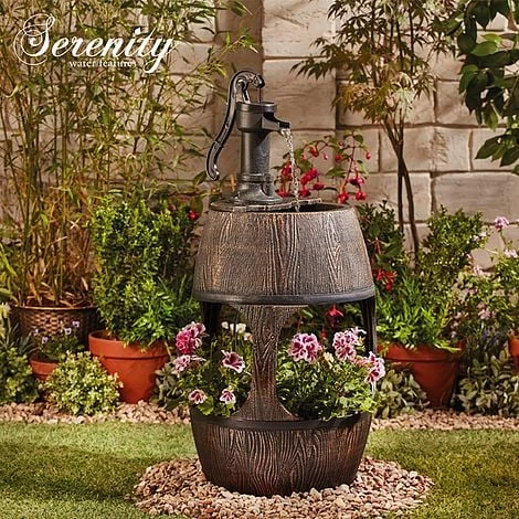 Barrel Fountain Planter 1 Barrel Fountain Planter