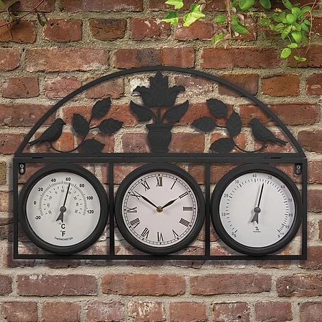 Garden Wall Clock - Black 1 Garden Wall Clock - Black