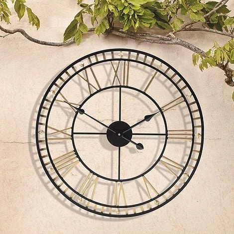 Roman Numeral Garden Wall Clock 1 Roman Numeral Garden Wall Clock